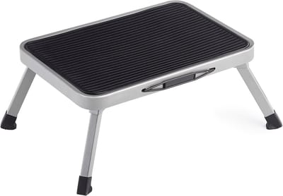 SONGMICS - Ladder - Opvouwbare Enkelvoudige Trap - Stalen Constructie - Antislip Treetrede - Draagvermogen 150 kg