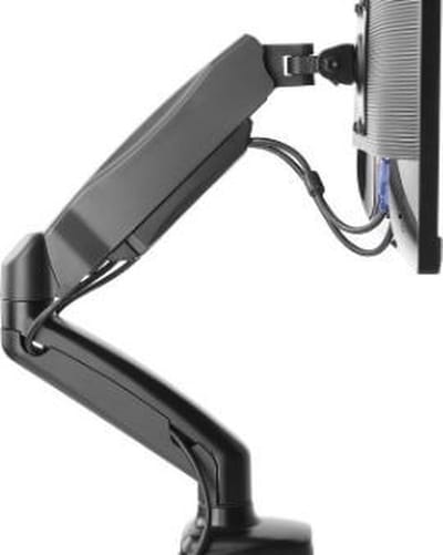 Ergonomique ErgoSwing - Ergonomische Monitor Beugel - Monitor Arm met Gasveer - Bureauklem of Bladdoorvoer - 360º - Voor 1 scherm - 13-27 inch - Zwart