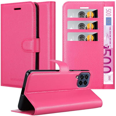 Cadorabo Hoesje geschikt voor Samsung Galaxy M53 5G in KERSEN ROZE - Beschermhoes met magnetische sluiting, standfunctie en kaartvakje Book Case Cover Etui
