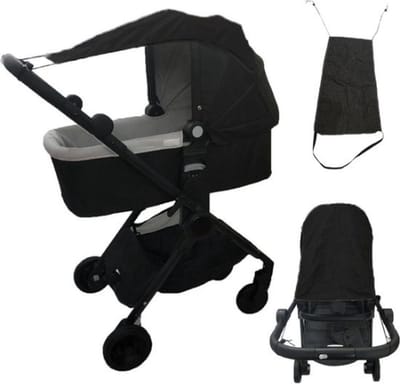 Zonnescherm Kinderwagen - Verstelbaar - Waterdicht - Eenvoudig te bevestigen - Zonnedoek