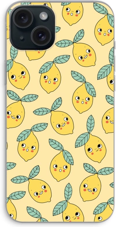 Case Company® - Hoesje geschikt voor iPhone 15 Plus hoesje - Citroenen - Soft Cover Telefoonhoesje - Bescherming aan alle Kanten en Schermrand