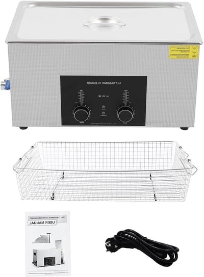Ultrasone Reiniger - Reinigingsmachine - Onderdelen Reinigen - Instelbare Temperatuur - 17 Liter - Zilver