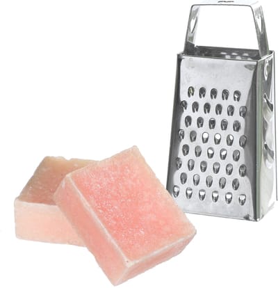 Ideas4seasons Amberblokjes/geurblokjes cadeauset - roos geur - inclusief mini rasp