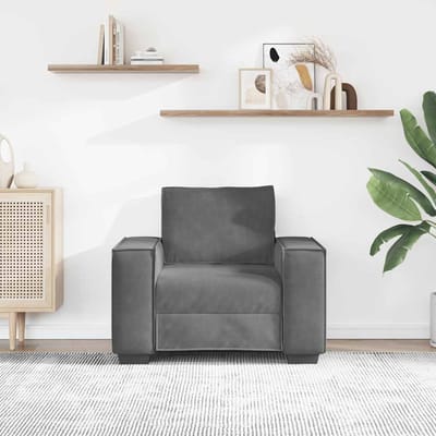 vidaXL - Fauteuil - 100x78x84 - cm - fluweel - donkergrijs