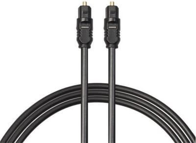 DrPhone Digitale Optische Audio Toslink Kabel - Digital Optical Kabel - 1 Meter - Verguld SPDIF voor o.a Dolby Digital Receiver / TV / Sound Bar/ GameConsoles/ Blu-ray /DVD /Amplifier/ Audioprocessor etc - Zwart