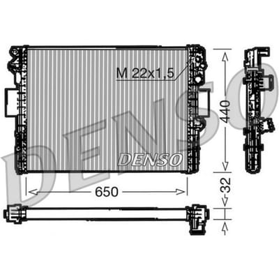 Radiator, motorkoeling DENSO DRM12005