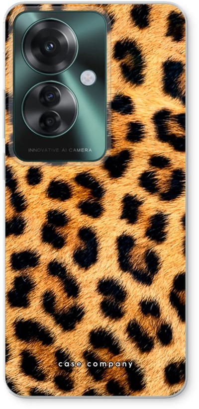 Case Company® - Hoesje geschikt voor Oppo Reno 11 F hoesje - Luipaard - Soft Cover Telefoonhoesje - Bescherming aan alle Kanten en Schermrand