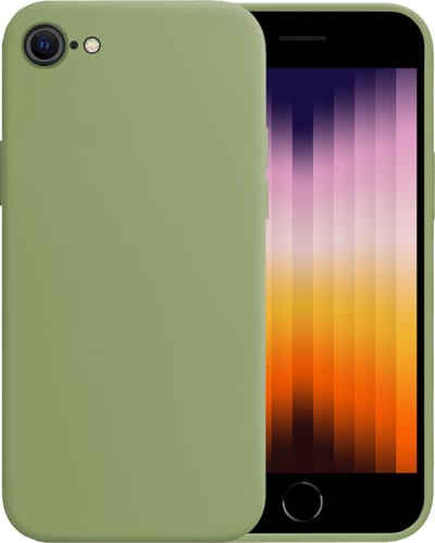 Hoesje - Geschikt voor Apple iPhone SE (2022) - Sterk & Shockproof - Siliconen Case - Hoes Cover - Telefoonhoes - Groen