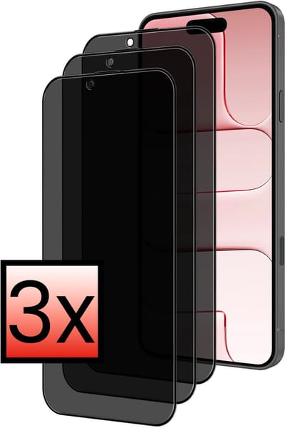 Screenprotector - 3 Stuks - Geschikt voor Apple iPhone Air - Privacy Filter - Beschermglas - Gehard Glas - Tempered Glass - Screen Protector - Anti Spy - Full Display Cover