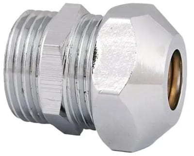 Schlösser Armaturen JS Knelkoppeling op nippel met buitendraad, DN8, 3/8'' x 3/8'' x 8mm, verchroomd, 0018871008001