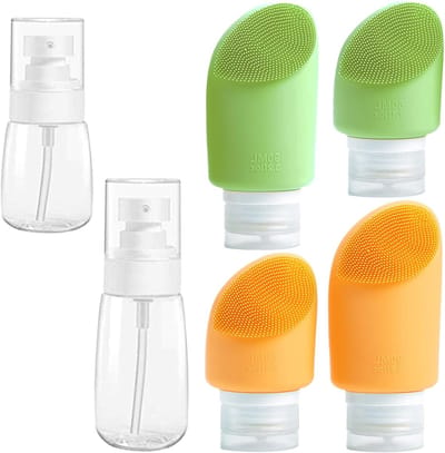 Set van 6 Reisetuis voor Toilettassen, 100ml Flessen voor Reisaccessoires en Verzorging
