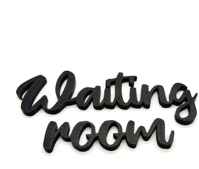 3D Wachtkamer Wandletters - Zwart Decoratie voor Receptie & Kantoren