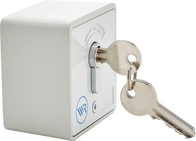 Rademacher opbouwsleutelschakelaar met cilinder en 3 sleutels voor garagedeuropener - 4596 - (metalen behuizing, kunststof afdekking), 80000006