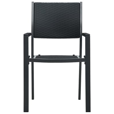 vidaXL - Tuinstoel - 2 - st - rattan-look - kunststof - zwart