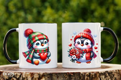 Penguin valentijn schattig cadeauje voor valentijn - Valentijn cadeautje voor hem - Valentijn cadeautje voor haar - Valentijnsdag - Verjaardag cadeau - Cadeau voor man - Cadeau voor vrouw - Grappige cadeaus - Mokken - Theeglazen - Koffiebeker