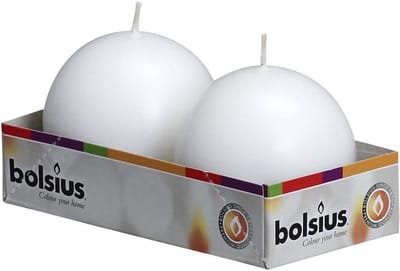 Witte Kerk Kogelkaars 70mm – Pack van 2 Kaarsen voor Decoratie