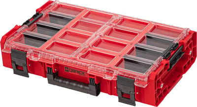 Qbrick System ONE Organizer XL 2.0 RED ULTRA HD Custom 582 x 387 x 131 mm 13,5 l IP66 met 8 inlays en 6 scheidingswanden