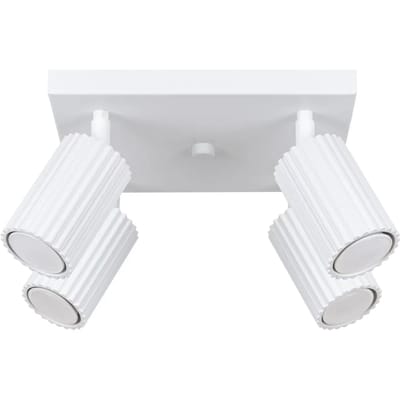 Sollux Lighting Plafondlamp Karbon - GU10 - wit - aluminium - 16.5x25x25cm