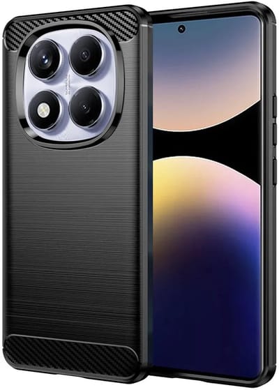 Hoesje geschikt voor Xiaomi Redmi Note 14 Pro 4G - Techsuit Carbon Silicone Back Cover - Zwart