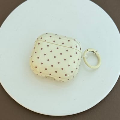korea schattig stippen wit koffie glans zacht schokbestendig valbescherming hoesje voor apple airpods 1 2 3 4 pro 3 2 For AirPods Pro 3