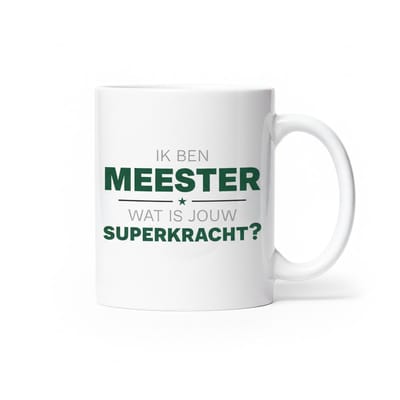 Ik Ben Meester, Wat Is Jouw Superkracht Mok – Grappige Werk Quote Cadeau – 330 ml Keramische Mok