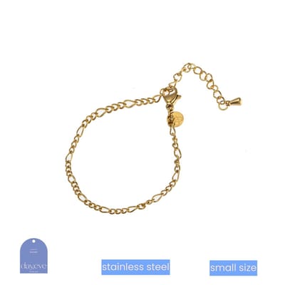 Go Dutch Label Armband (Sieraad) Kinderen - Smalle Pols - Platte Schakel Goud