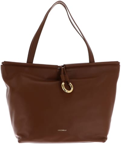 COCCINELLE Leren shopper Elisbet Handbag Smooth Leather Cognac bruine