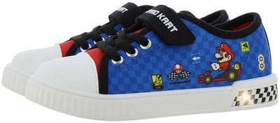 Super Mario - Schoenen voor jongens met lichtjes - Mario Sneakers voor kinderen met klittenband - Lichtgevende kindersneaker - Sportschoenen - Maat 25 - Rood
