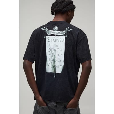 Oversized My Chemical Romance Acid Wash Licentie Print T-shirt | Washed Black | Size XS