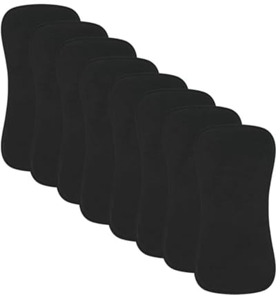 Set van 8 ultra zachte uniseks babyspuugdoeken - absorberende doeken in effen zwart