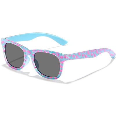 Lunettes de soleil pour enfants Dinosaure Dessin Animé Protection UV Cadre Carré Lunettes de Soleil pour Enfants Fête Extérieur white