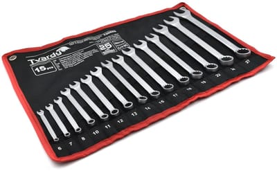 Tvardy 15-delige steeksleutelset - 6-27 mm - CRV staal - satijn afwerking - koud gesmeed