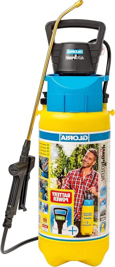 Autopompset Onkruidsproeier 5L Met Accu-Aandrijving Geel - Voor Tuin en Terras