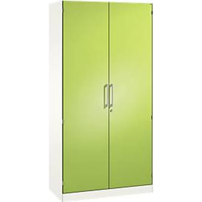 Vleugeldeurkast ASISTO C 3000, 5 ordnerhoogten, B 1000 mm, wit/viridiaangroen