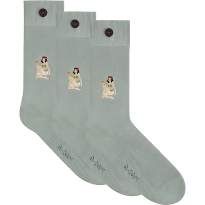 A-DAM  3-pack Casual Socks Rocket Girl Jadeite Size: 36-40 | Underwear Outlet | Unisex | Grijs