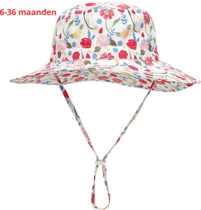 Nivard Zonnehoed - Reishoed - UV Beschermende Hoed - Bucket Hat - Festival - Pet - Hoedje Voor Baby - Hoofdbescherming - Octopus - 3-36 Maanden