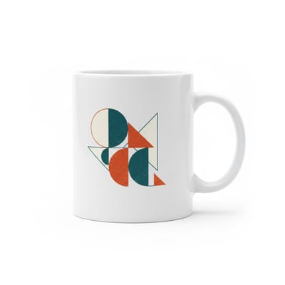 Abstracte Geometrische Kunst Keramische Mok 330 ml – Modern Minimalistisch Design Koffie- en Theemok