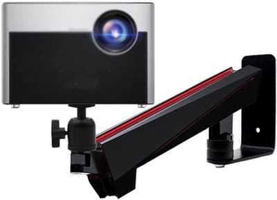 Projectorstandaard - Projectorplank Muurbeugel - Presentatie Maken - Drie-assig Kantelontwerp - 157x98 inch - Zwart