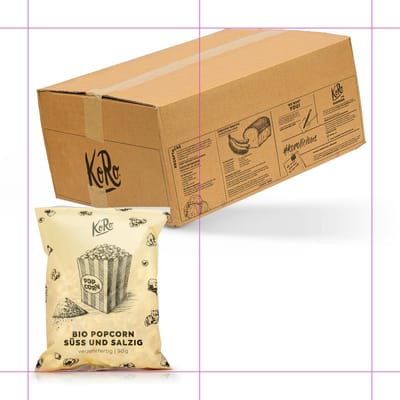 KoRo | Bio kant-en-klare zoete en zoute popcorn 10 x 90 g