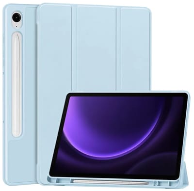 EtuiTab - Samsung Galaxy Tab S9 FE - Tablethoes - Smart Pencil - Blauw - TPU & Kunstleer