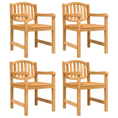 vidaXL - Tuinstoelen - 4 - st - 58x59x88 - cm - massief - teakhout