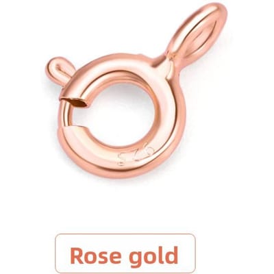 Veergesp Armband Knopkop Verguld Zilveren Gesp DIY Handgemaakte Sieraden Accessoires 6mm thick/opening (without ring) rosé gouden kleur