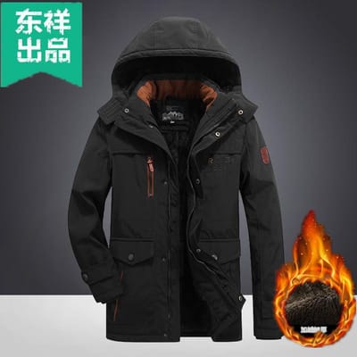 Jas Heren Winter Nieuwe Losse Gewatteerde Jas Heren Middellange Gewatteerde Jas Plus Kasjmier Gewatteerd Jack Gewatteerde Jas 6XL