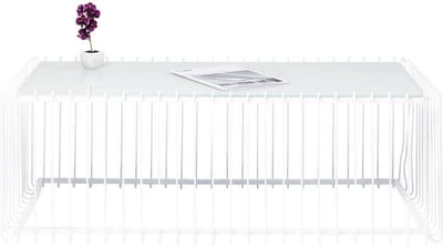 Salontafel Draad Rechthoek Wit 115x57cm