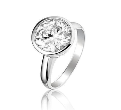 Montebello Ring Lene - 925 Zilver Gerhodineerd - ∅10mm - Maat 54-17.2mm