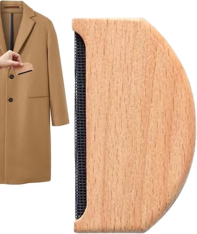 Pluisverwijderaar Kleding - Handmatige Tondeuse - Truien Onderhouden - Duurzaam Beukenhout - 10 cm Breed - Natuurlijk Hout