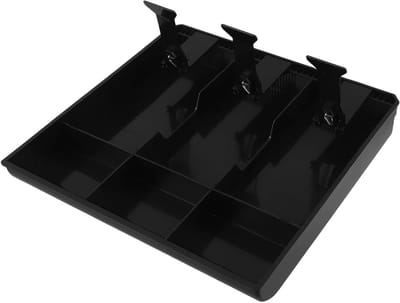 Geldlade Met Vakken - Kassalade Organizer - Veilig Geld Bewaren - Ruimtebesparend Ontwerp - 24.5 x 24.4 cm - Zwart