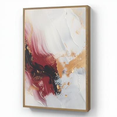 Wandlamp 60x90 cm - Oplaadbaar - Rood - Abstract - Goud - Modern - Wandlampen binnen woonkamer - Slaapkamer lamp - Decoratieve nachtlamp - Vloerlamp draadloos