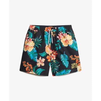 Superdry - Zwemshort met Hawaïaanse print - 43 cm - Heren - Zwembroeken