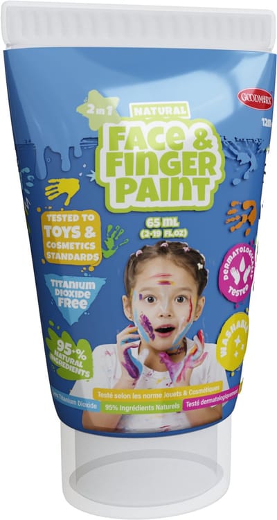 Boti Natural Face & Fingerpaint Tube - Blue 65ml
